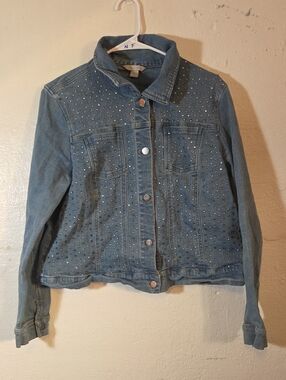 Laura Ashley Blue Studded Denim Jacket